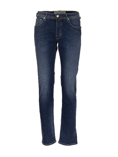 Shop Jacob Cohen Jeans Five Pockets Trousers In Cotton In Dark Blue