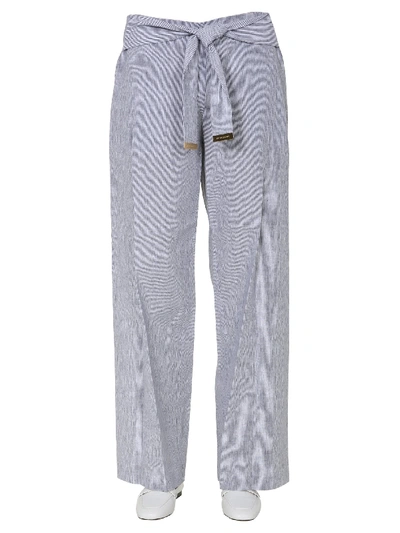 Shop Michael Michael Kors Wide Trousers In Blu