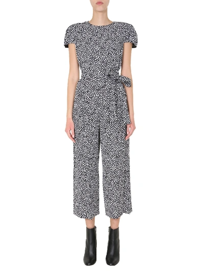 Shop Michael Michael Kors Printed Jumpsuit In Bianco