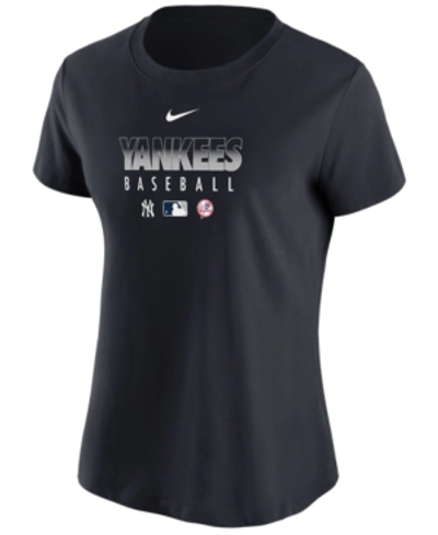Shop Nike Women's New York Yankees Authentic Baseball T-shirt In Blue