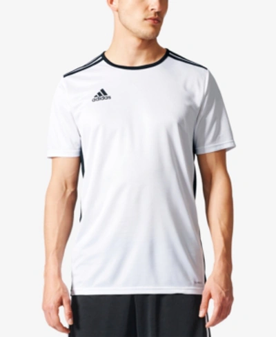 Shop Adidas Originals Adidas Men's Entrada Climalite Soccer Shirt In Dkblue/whi