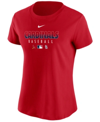Shop Nike St. Louis Cardinals Women's Authentic Baseball T-shirt In Red