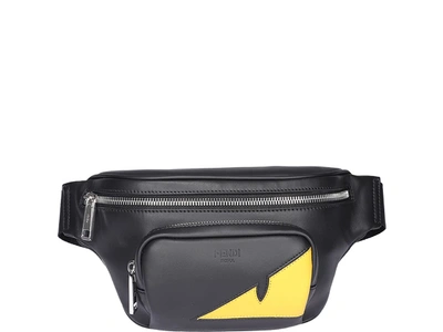 Shop Fendi Corner Bugs Belt Bag In Black