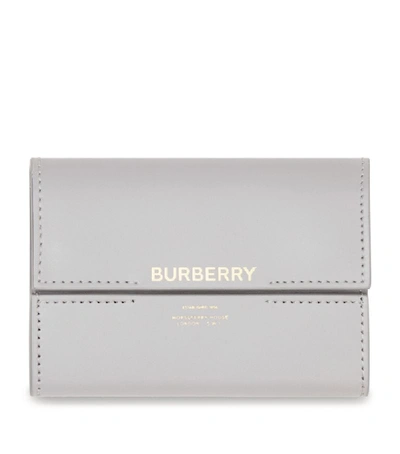 Shop Burberry Leather Horseferry Print Folding Wallet
