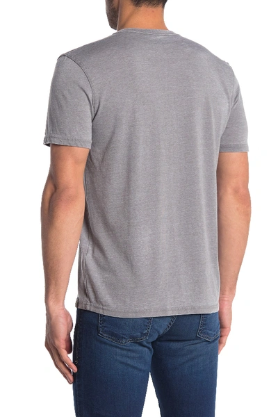Lucky Brand Button Notch Neck T-shirt In Gargoyle