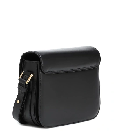 Shop Apc A. P.c. Grace Leather Shoulder Bag In Black