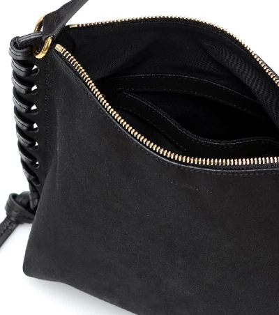 Shop Isabel Marant Irope Suede Shoulder Bag In Black