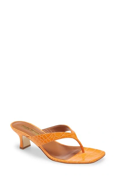 Shop Paris Texas Croc Embossed Sandal In Orange