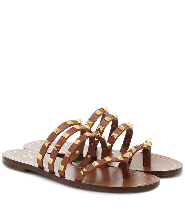 10mm Rockstud Leather Flats