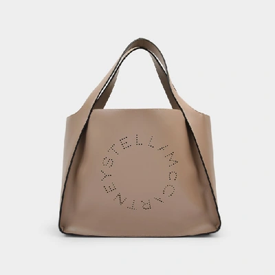 Shop Stella Mccartney Stella Logo Tote In Brown