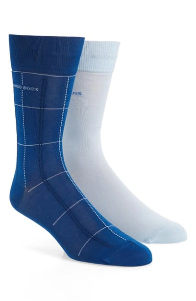 Shop Hugo Boss 2-pack Socks In Medium Blue