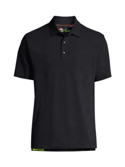Shop Robert Graham Joyride Polo T-shirt In Black
