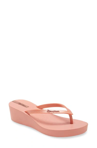 Shop Ipanema Daisy Wedge Flip-flop In Pink/ Pink
