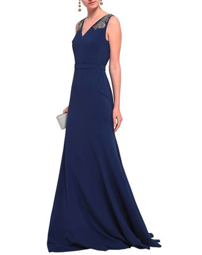 Shop Antonio Berardi Long Dresses In Blue