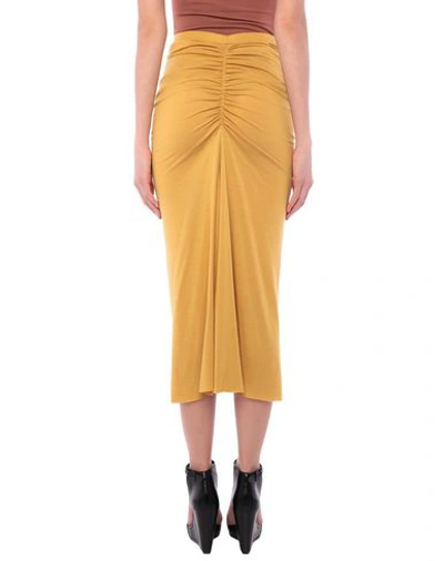 Shop Rick Owens 3/4 Length Skirts In Yellow