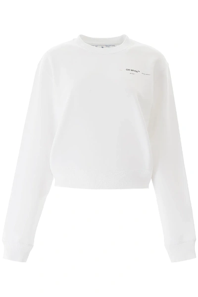 Shop Off-white Meteor Palette Cropped Sweatshirt In White