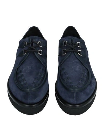 Shop Valentino Lace-up Shoes In Dark Blue