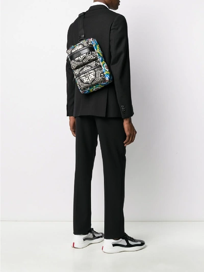 Shop Dolce & Gabbana Backpack Nylon With Stamp In Multicolor