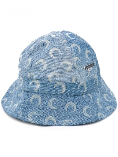 Shop Marine Serre Cotton Bucket Hat In Blue