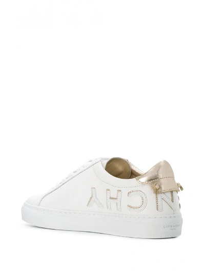 Shop Givenchy Urban Street Logo Leather Sneakers In White