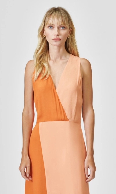 Shop Equipment Galane Dress In Canyon Sun/orange Rust