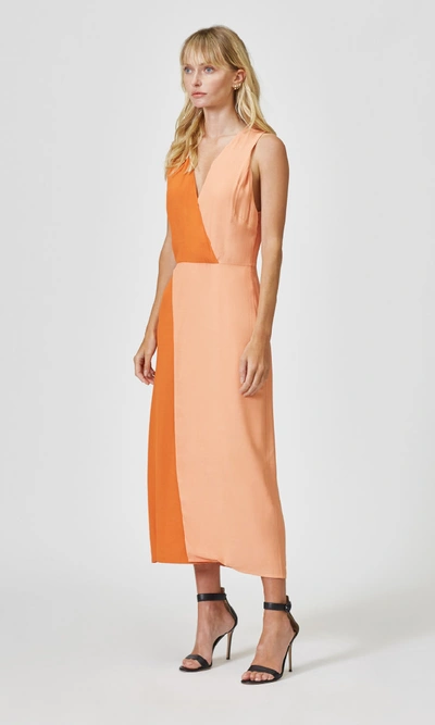 Shop Equipment Galane Dress In Canyon Sun/orange Rust