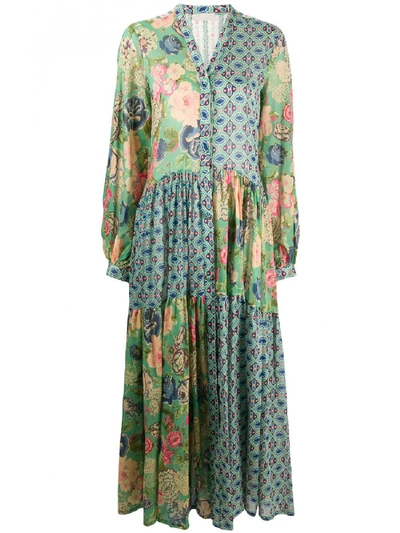 Shop Anjuna Cotton Dress In Green