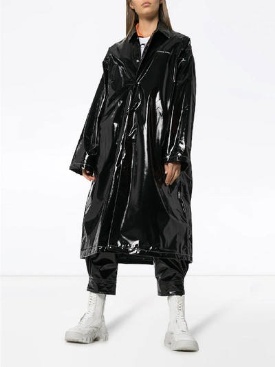 Shop Marine Serre Raincoat In Black