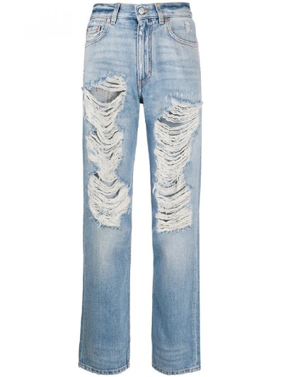 Shop Givenchy Light Wash Jeans In Blue