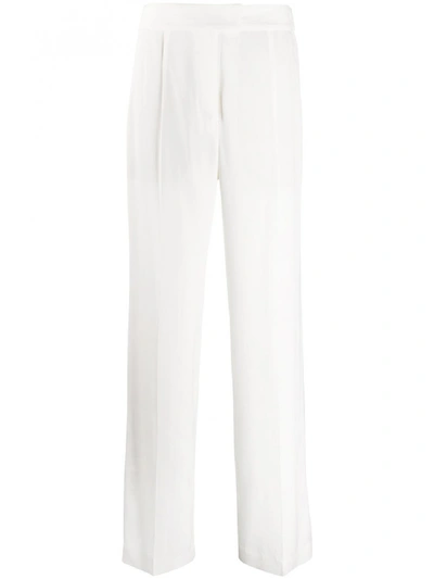 Shop Brunello Cucinelli Wide Trousers In White