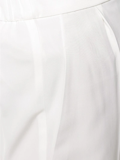 Shop Brunello Cucinelli Wide Trousers In White