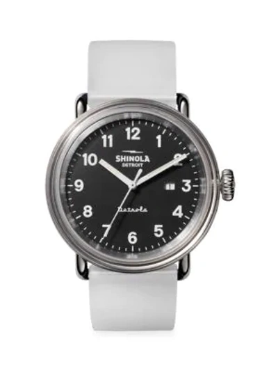 Shop Shinola Detrola The Mood Resin, Stainless Steel & Silicone Strap Watch In Multi