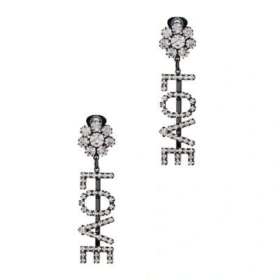 Shop Ashley Williams Love Crystal-embellished Clip-on Earrings