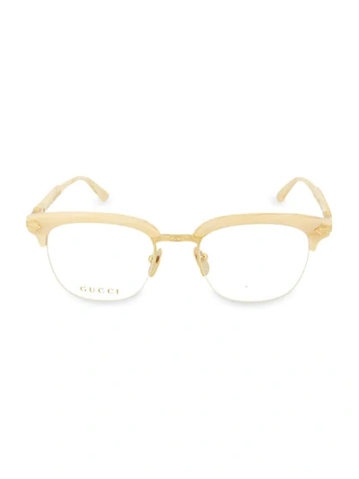 Shop Gucci 50mm Optical Glasses In Beige