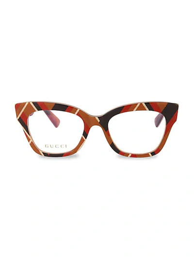 Shop Gucci 49mm Optical Glasses In Multicolor