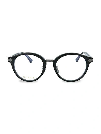 Shop Gucci 50mm Optical Glasses In Black