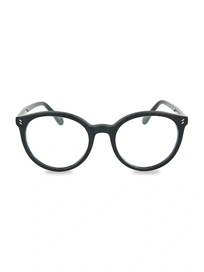 Shop Stella Mccartney Core 52mm Round Optical Glasses In Black