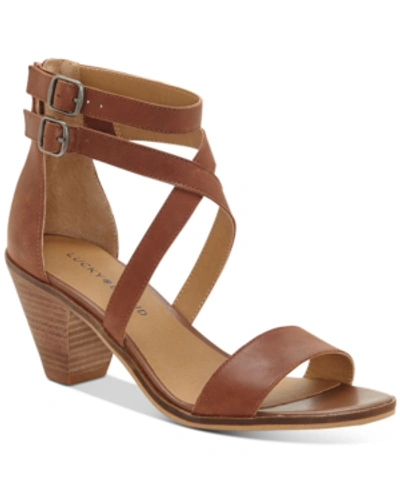 Shop Lucky Brand Women's Ressia High-heel Sandals Women's Shoes In Toffee