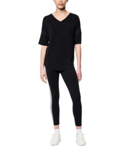 Shop Marc New York Mesh-inset Active T-shirt In Black