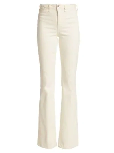Shop L Agence Joplin High-rise Flare Jeans In Vintage White
