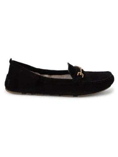 Shop Sam Edelman Falto Suede Driving Loafers In Black