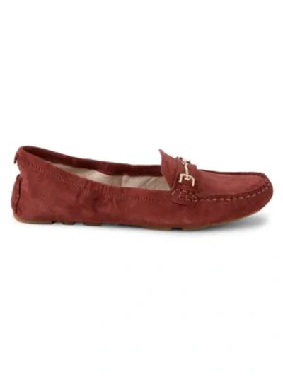 Shop Sam Edelman Falto Suede Driving Loafers In Rosewood