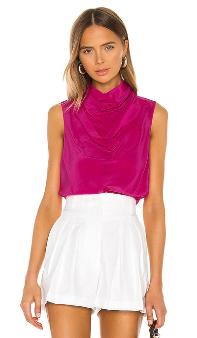 Shop Rebecca Vallance Lillian Shell Top In Hot Pink