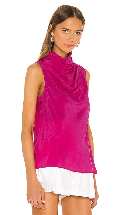 Shop Rebecca Vallance Lillian Shell Top In Hot Pink