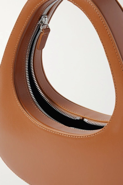 Shop Coperni Swipe Leather Tote In Tan