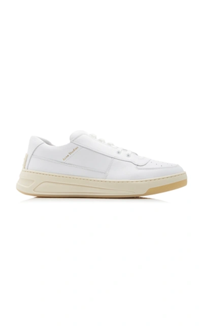 Shop Acne Studios Perey Lace-up Leather Sneakers In White