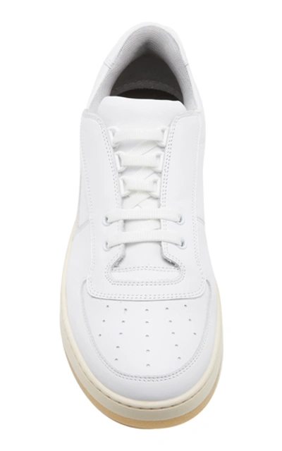 Shop Acne Studios Perey Lace-up Leather Sneakers In White