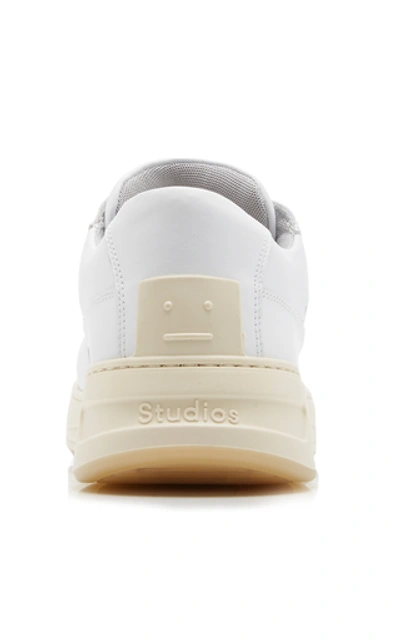 Shop Acne Studios Perey Lace-up Leather Sneakers In White