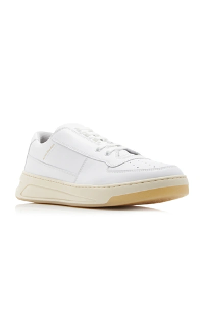 Shop Acne Studios Perey Lace-up Leather Sneakers In White