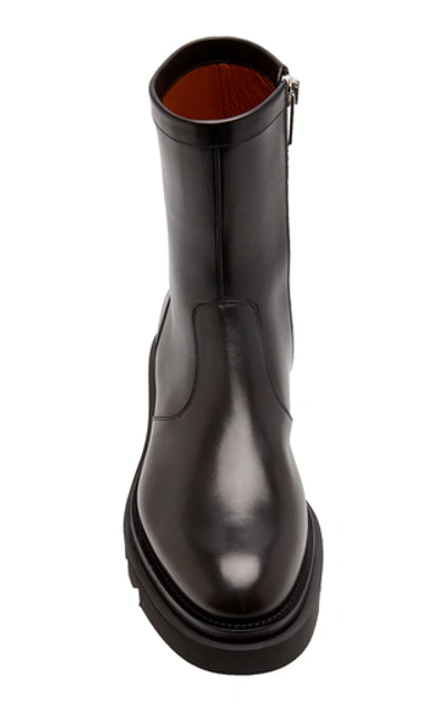 Shop Givenchy Combat Leather High Boots In Black